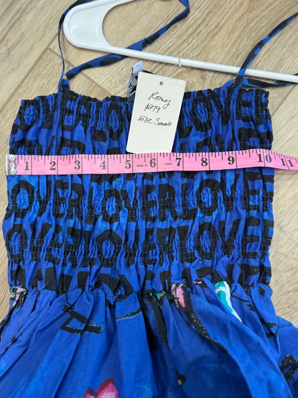 Romy Lover Sundress Bright Blue Tropical-Print Maxi Dress - Picture 8 of 8